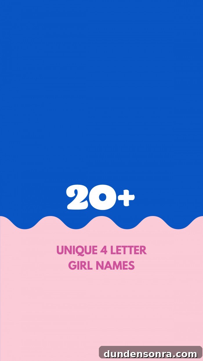 Rare Four-Letter Girl Names with Meaning and Charm 2 Graphic Saying 20+ 4 Letter Girl Names