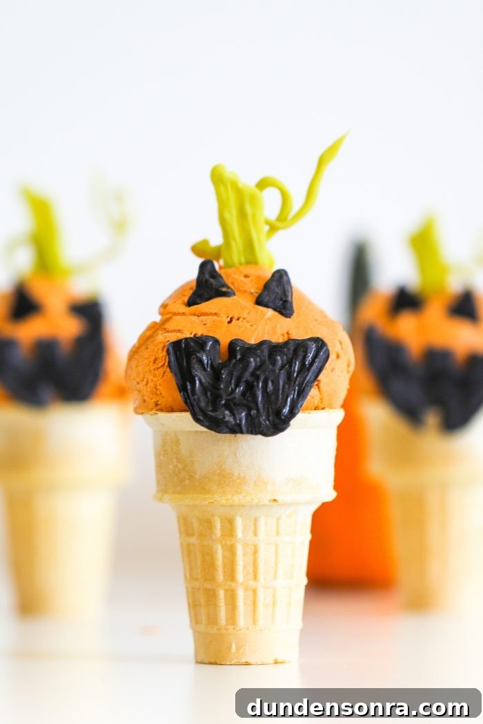 Jack O'Lantern Pumpkin Ice Cream