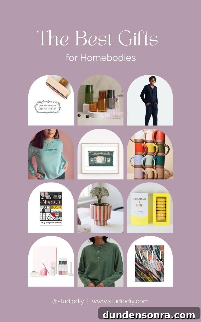 Top Gift Ideas for Homebodies That They'll Actually Use 2 photo collage of gifts for homebodies