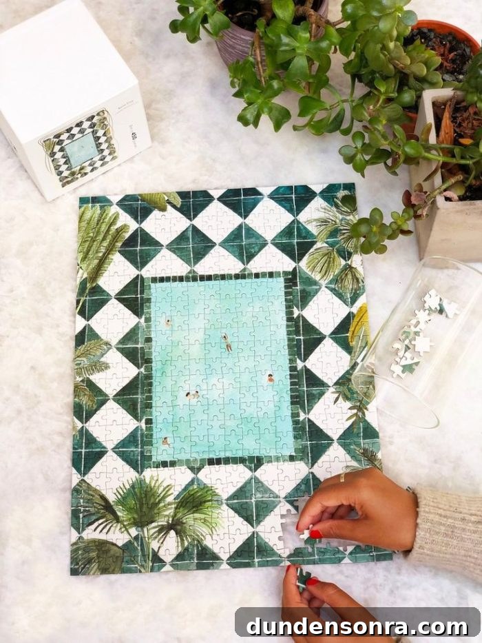 Top Gift Ideas for Homebodies That They'll Actually Use 16 Beautiful puzzle with an overview of a pool!