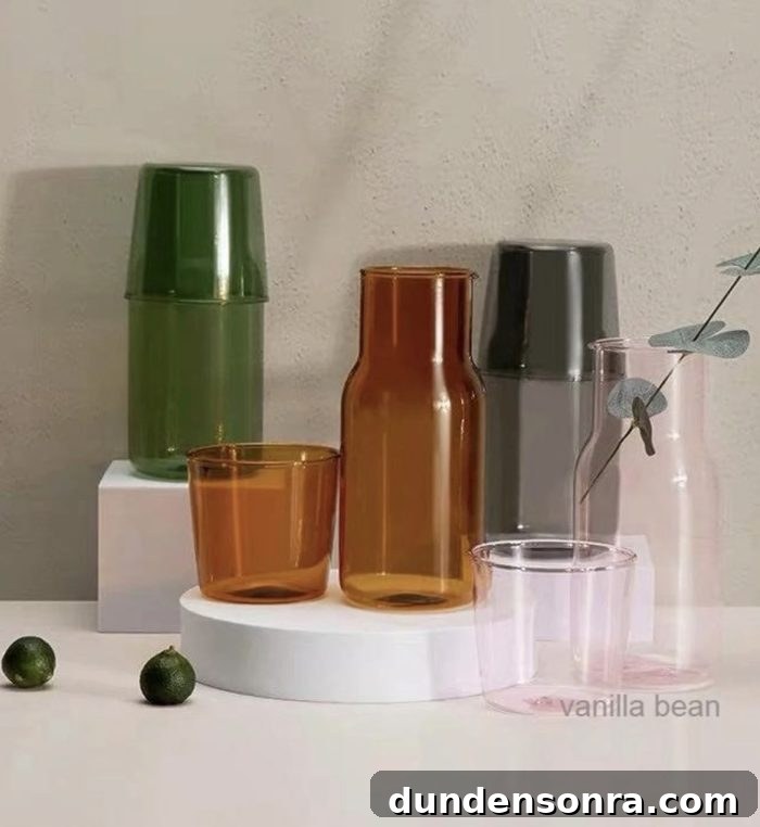 Top Gift Ideas for Homebodies That They'll Actually Use 5 Bedside water carafe and glass, perfect for late night TV binging or book devouring.