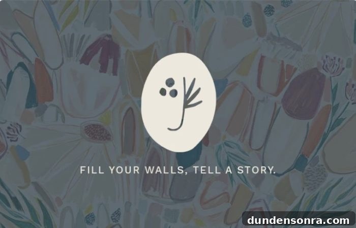 Gift Ideas for Designers and Design Enthusiasts 7 Gift card with text: "Fill your walls, tell a story"