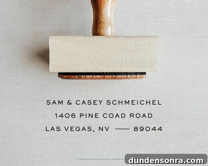 Unique Gift Ideas for People Who Truly Have Everything 13 Custom Address Stamp with stamped address below it