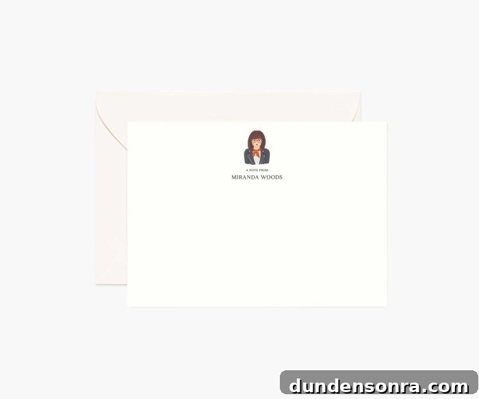 Unique Gift Ideas for People Who Truly Have Everything 14 Personalized stationery with illustration of a person