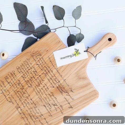 Gift Ideas for Home Chefs and Bakers 4 Cutting board with engraved heirloom recipe