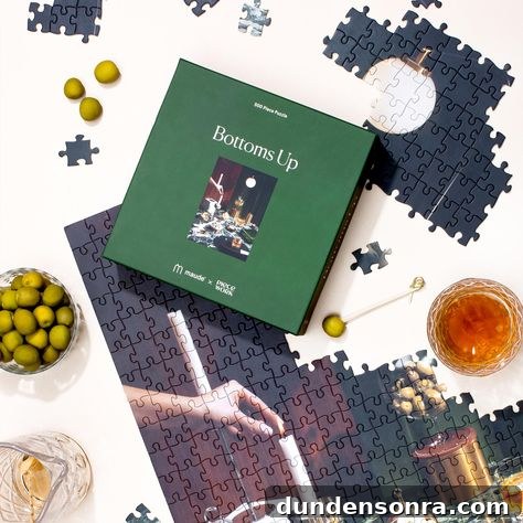 Bottoms Up puzzle; puzzle of dinner table setting