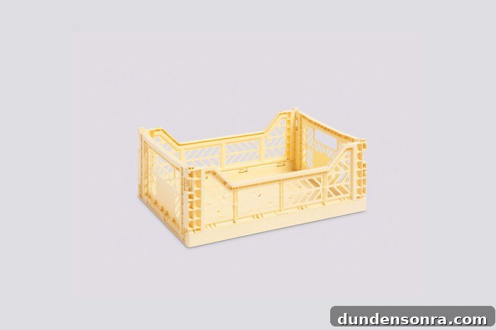 yellow storage crate