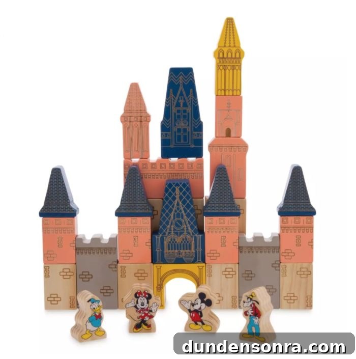 Wooden Castle Block Set with Disney characters