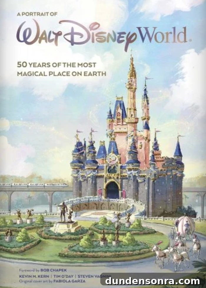 Cover for "A Portrait of Walt Disney World" with an image of a castle