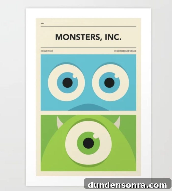 Disney Poster; example includes unique mosters inc. poster
