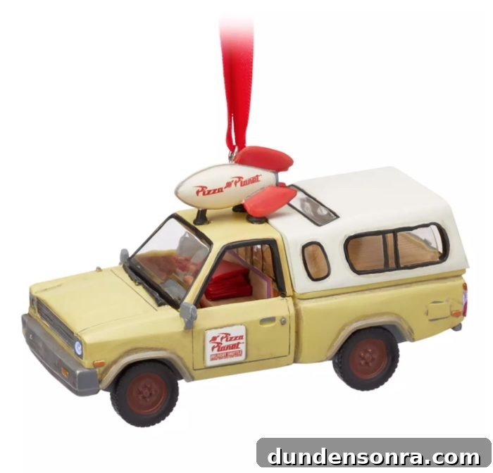 Light Up Pizza Planet Truck ornament 