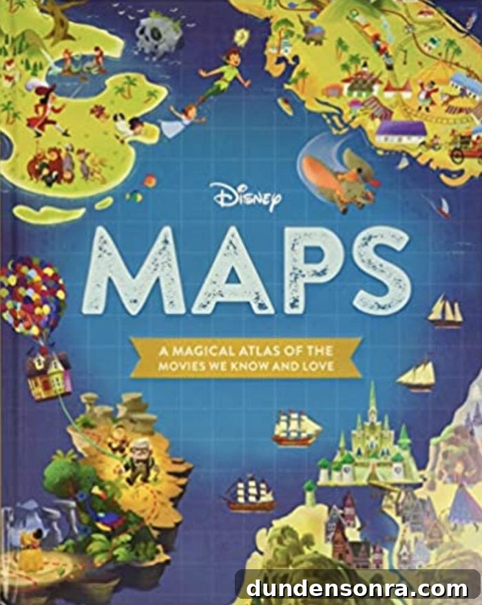 Disney Maps book cover with different places in Disney movies