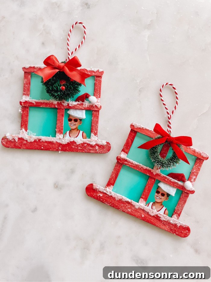 Christmas Window Popsicle Stick Ornament Craft Ideas 3 Popsicle Stick Christmas Window Ornaments on Marble