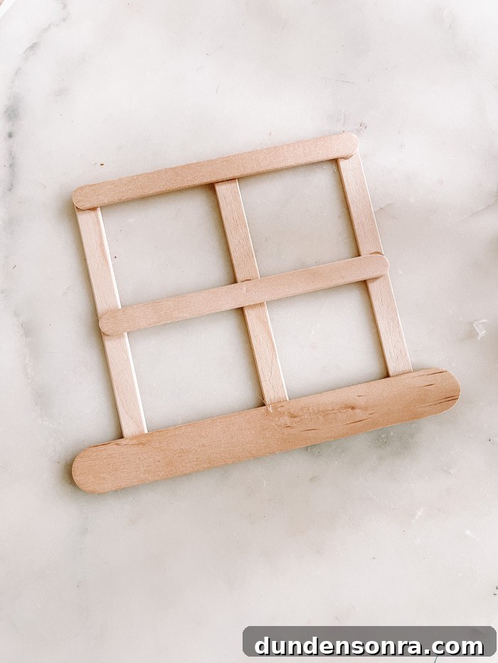 Christmas Window Popsicle Stick Ornament Craft Ideas 5 Popsicle stick window
