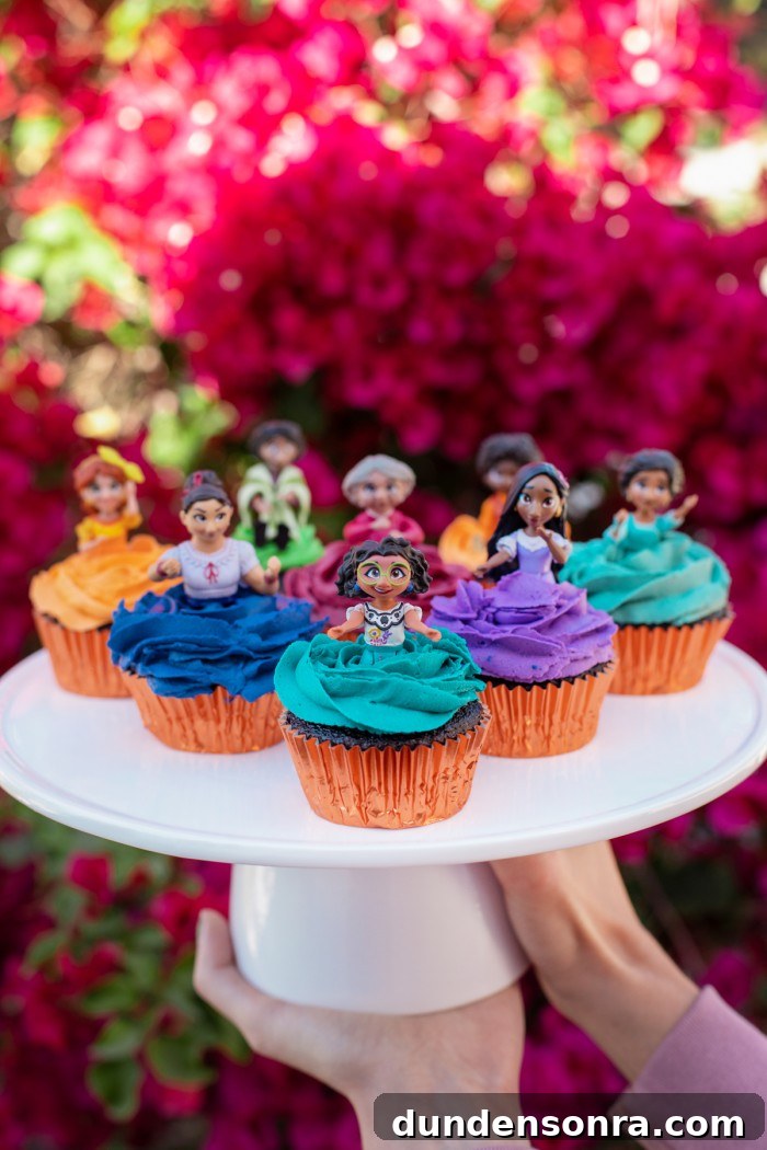 Encanto-Inspired Cupcakes: Colorful Recipe for Party Treats 2 Encanto Character Cupcakes