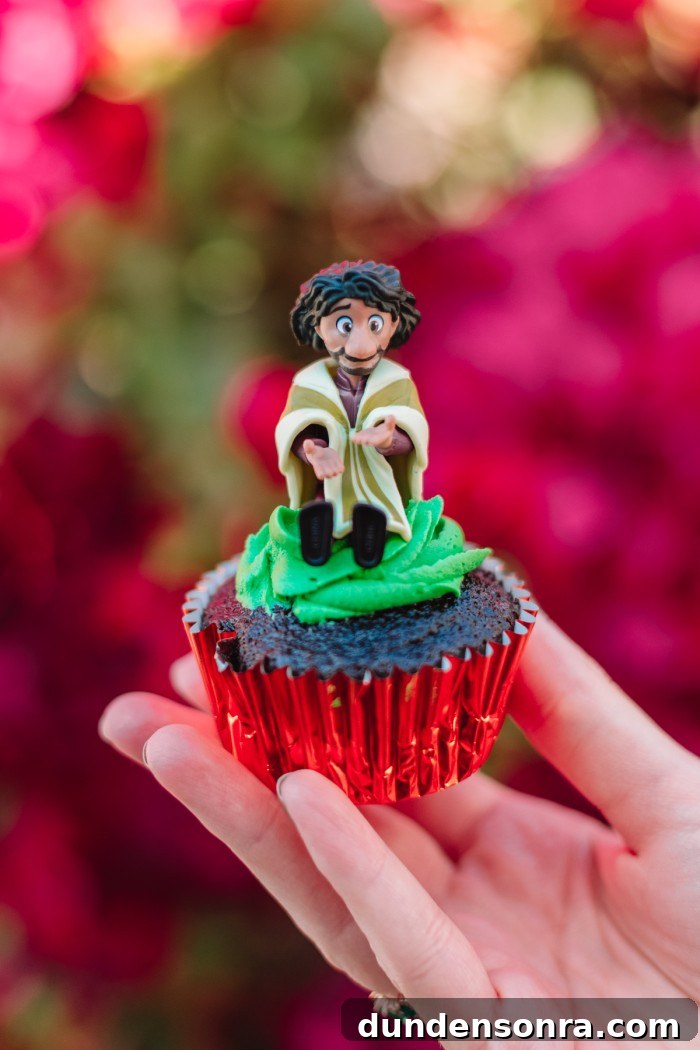 Encanto-Inspired Cupcakes: Colorful Recipe for Party Treats 9 Bruno Cupcake from Encanto