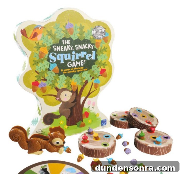Top Board Games to Boost Preschoolers' Learning and Fun 4 Sneaky Snacky Squirrel Game
