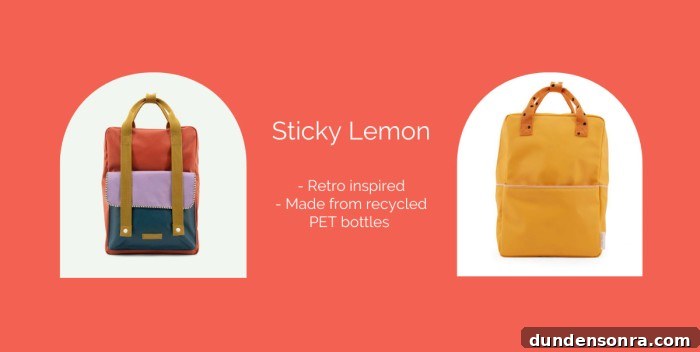 Collage of Sticky Lemon Backpacks