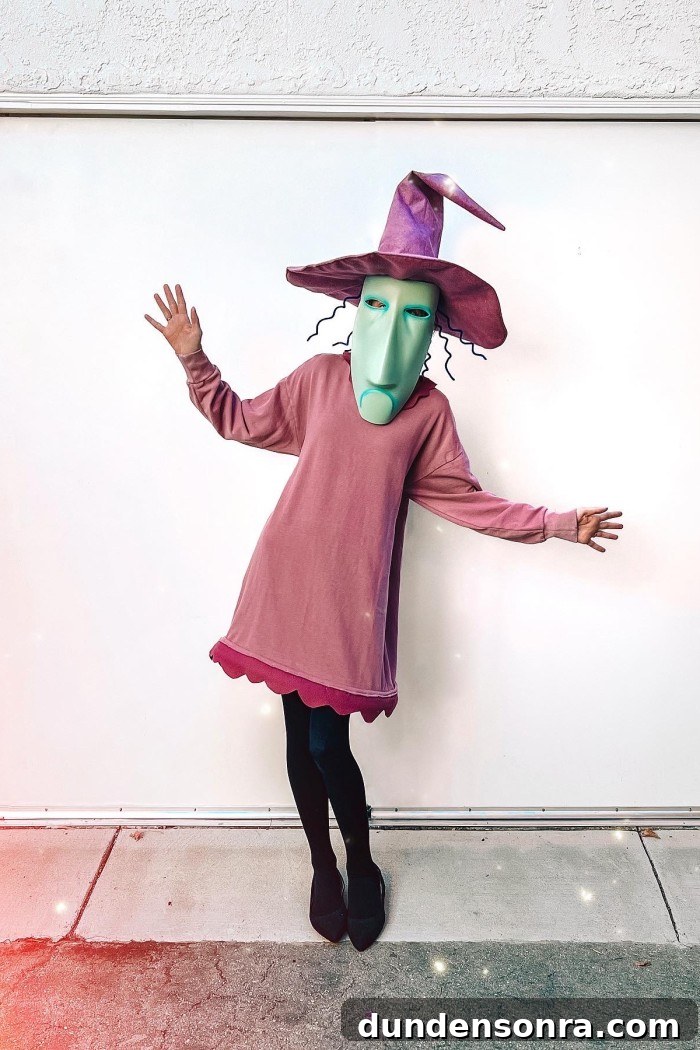 Woman in Shock Costume from Nightmare Before Christmas