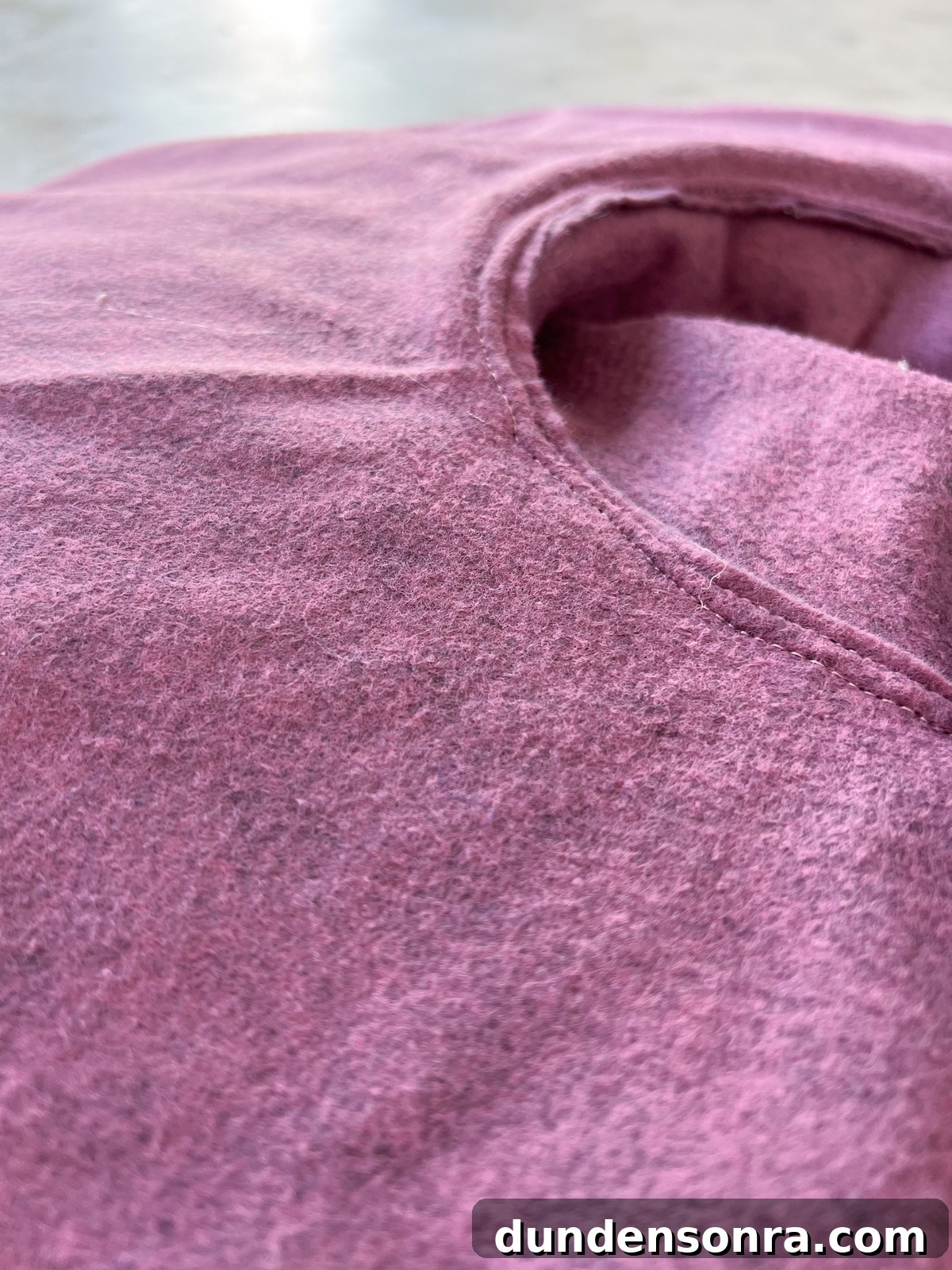 close up of purple felt hat