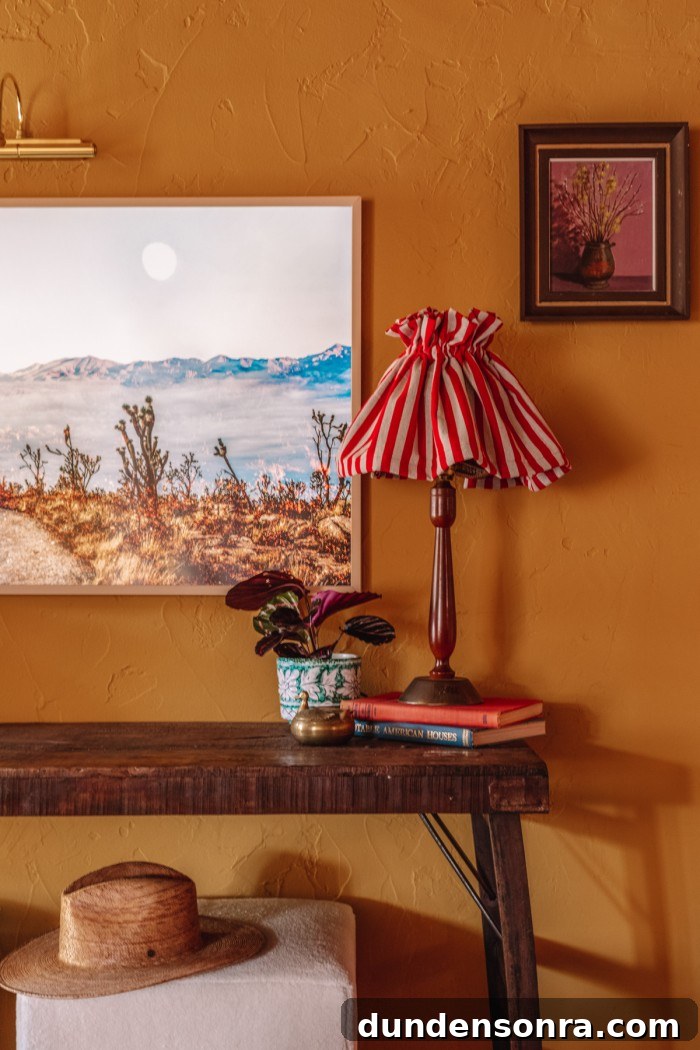 red stripe scrunchie lampshade