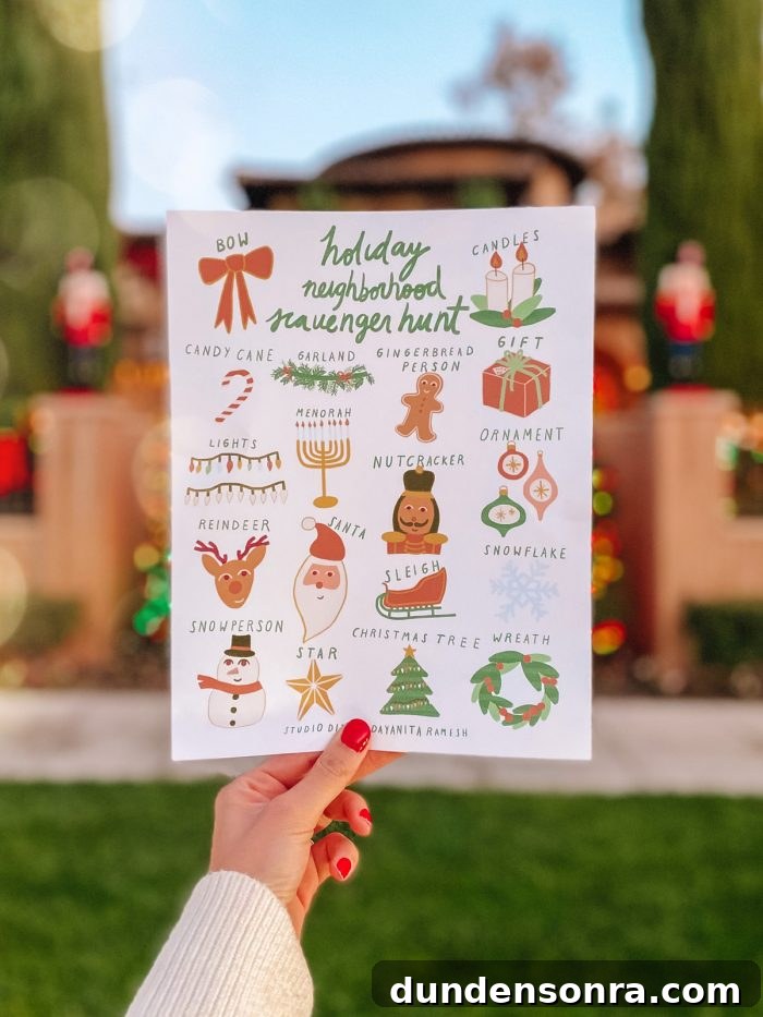 10 Family Christmas Crafts and Activities Inspired by Movies 6 Neighborhood Holiday Scavenger Hunt (Free Printable!)