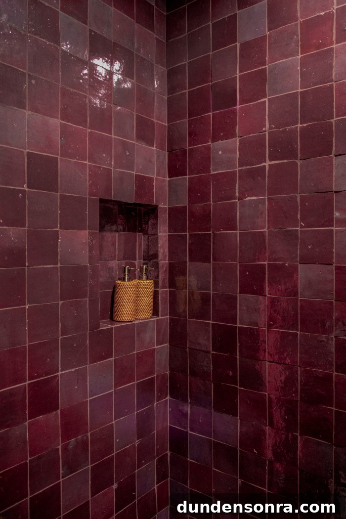 Rich, Moody Purple Bathroom Design Ideas 8 purple tile shower