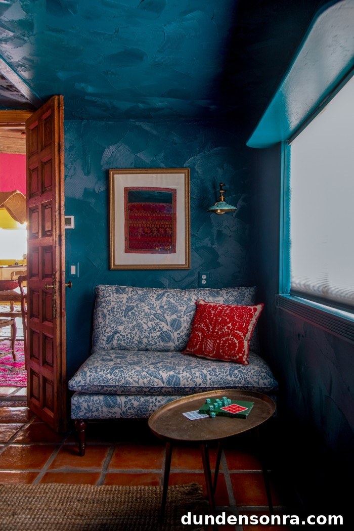 Textured Teal Bunk Room Ideas for Stylish Small Spaces 18 blue floral chair in teal room