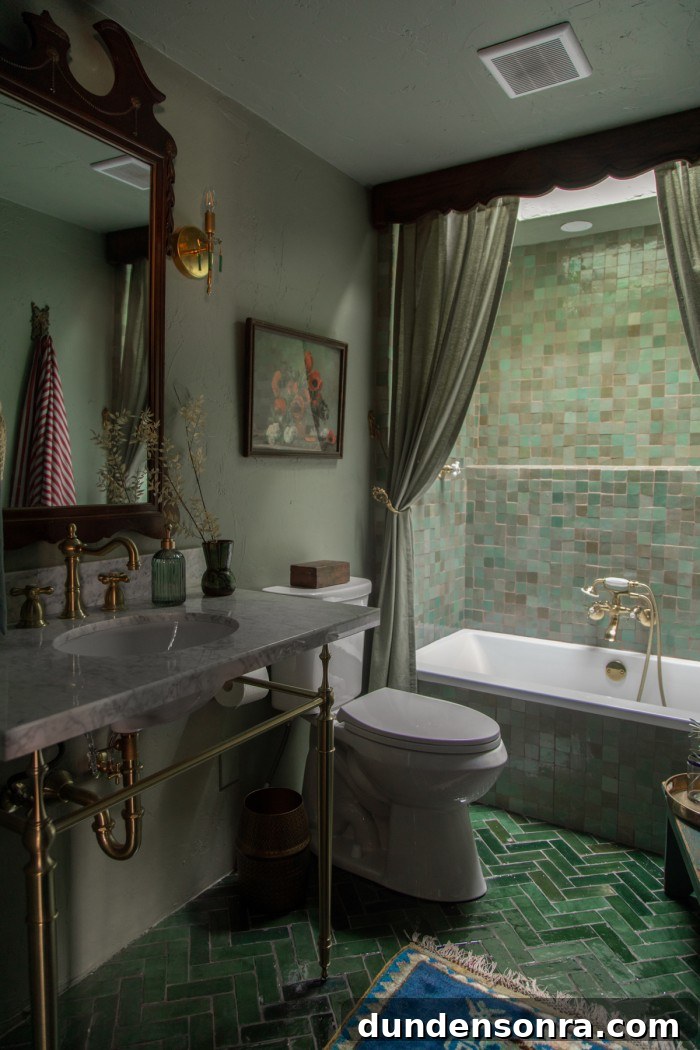 sage green bathroom