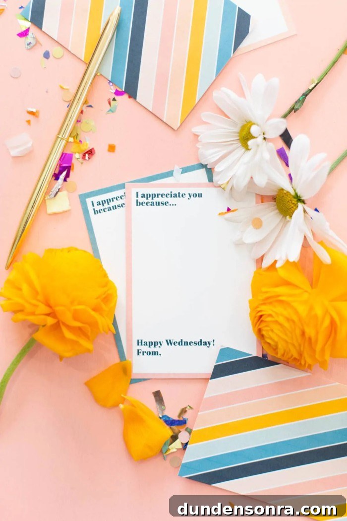teacher appreciation cards on peach background