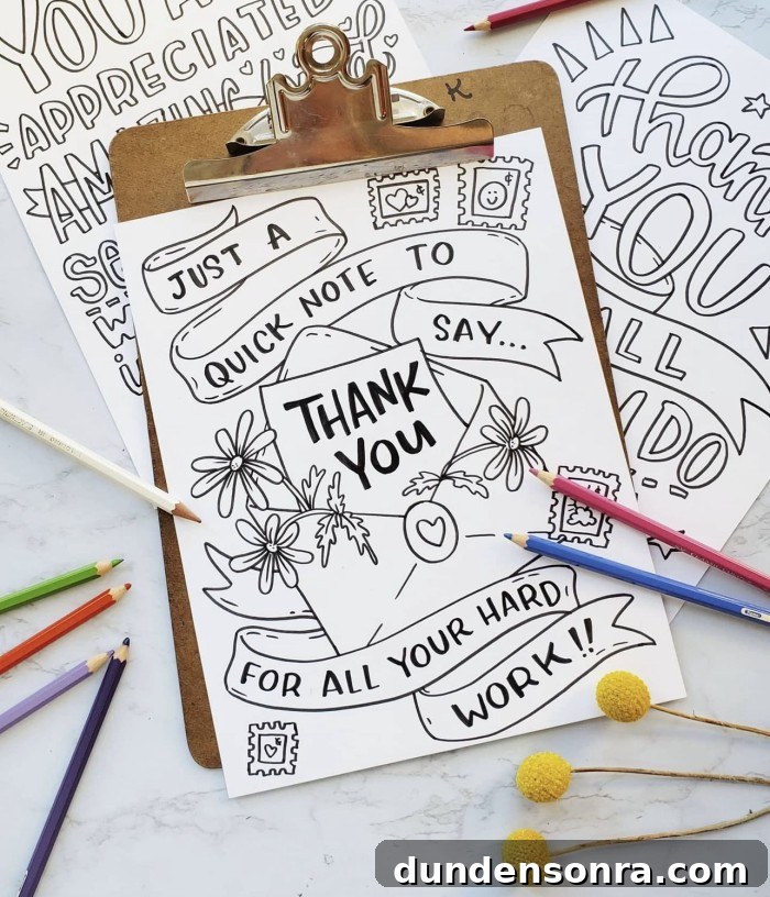 thank you coloring page