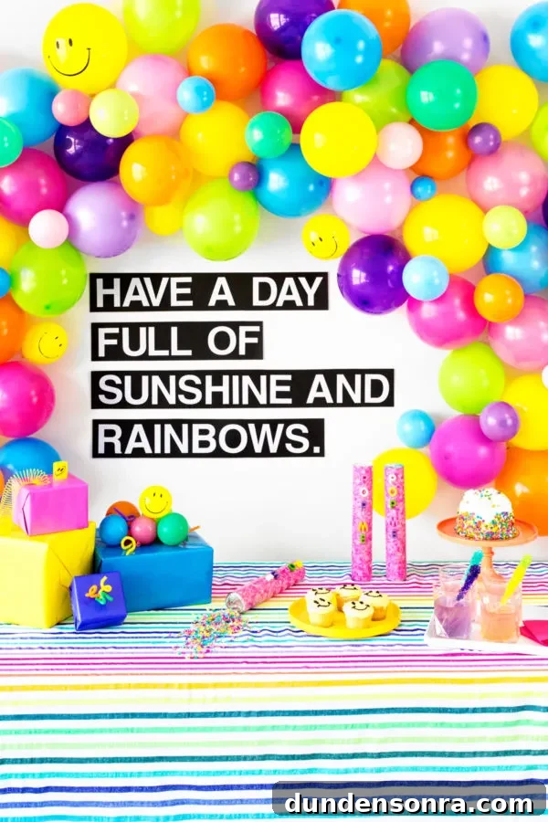Rainbow and magic party tablescape.