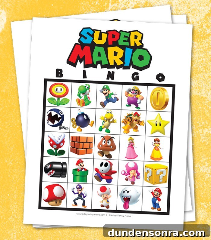 24 Super Mario Birthday Party Ideas to Wow Fans of All Ages 20 Super Mario bingo.