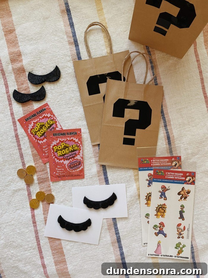 24 Super Mario Birthday Party Ideas to Wow Fans of All Ages 26 Mario themed goodie bag.