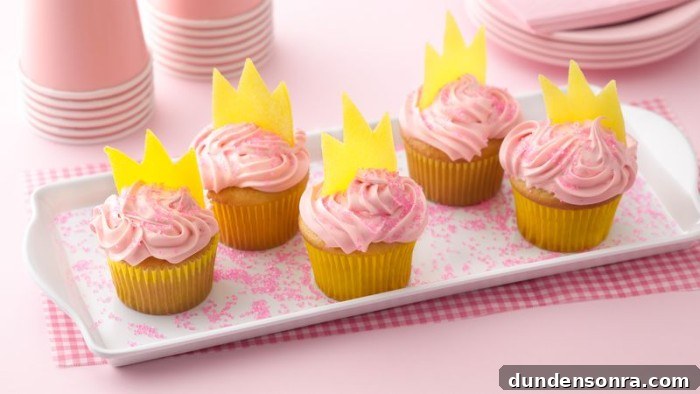 24 Super Mario Birthday Party Ideas to Wow Fans of All Ages 7 princess cupcakes with crowns
