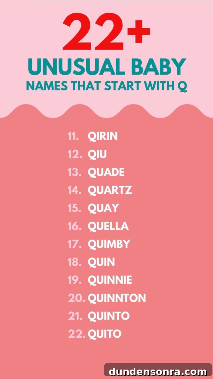 Unique Baby Names Starting With Q: Stylish Picks for Boys & Girls 4 List of baby names that start with Q
