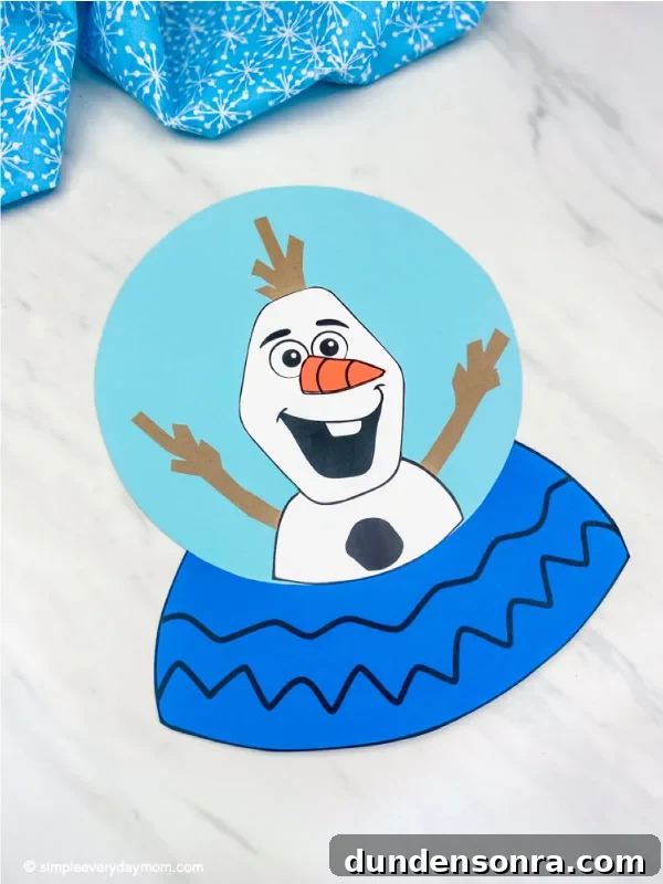 22 Magical Disney Crafts Kids Will Love 19 Olaf Paper Craft - Disney Craft Ideas