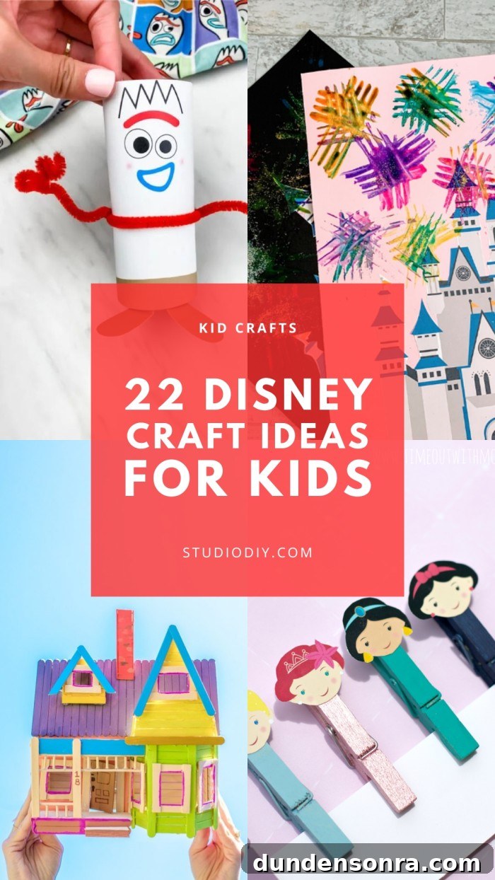 22 Magical Disney Crafts Kids Will Love 25 Disney crafts idea collage