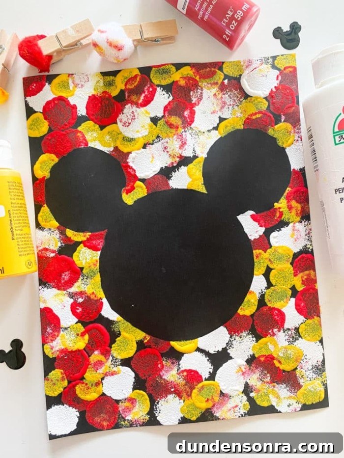 22 Magical Disney Crafts Kids Will Love 7 Mickey Tape Resist Craft - Disney Craft Idea