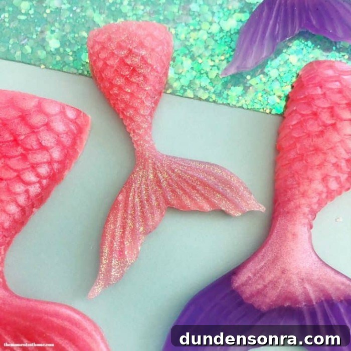 Mermaid Crafts for Kids: 25 Fun Underwater DIY Ideas 14 Mermaid tail soap.