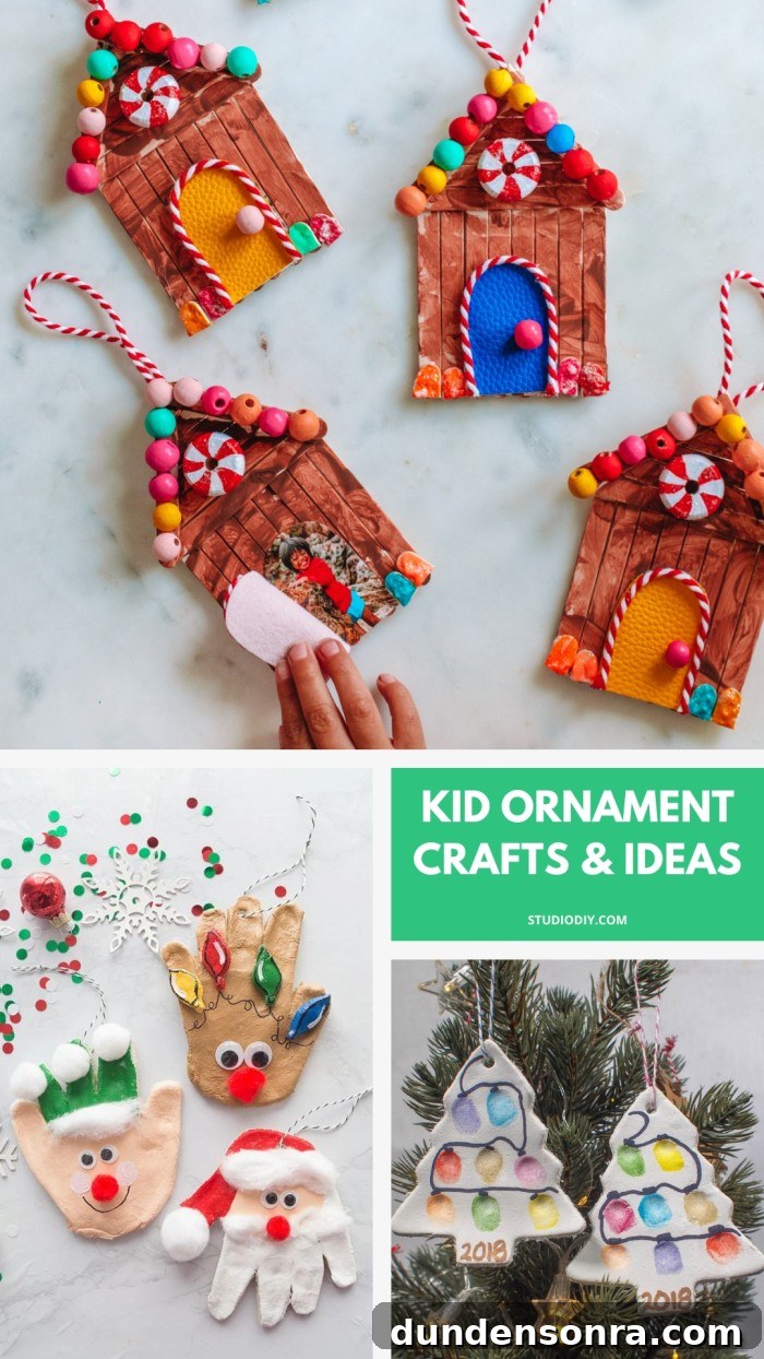 Handmade Christmas Ornaments Kids Can Make at Home 24 collage of kid ornament crafts
