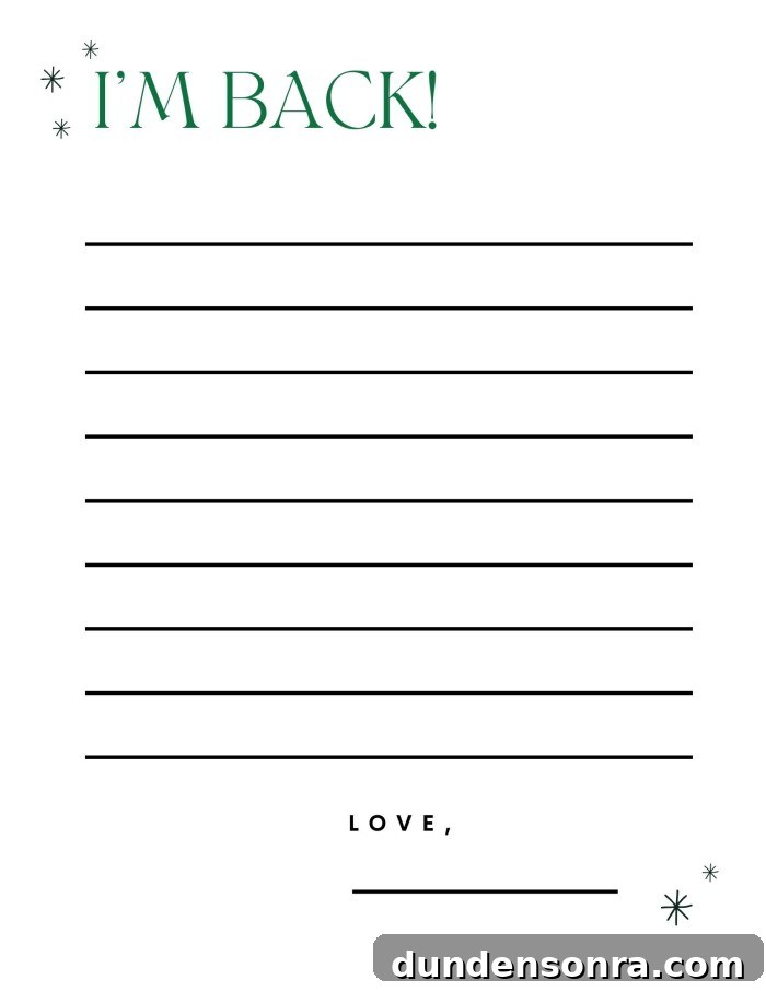 elf arrival letter template