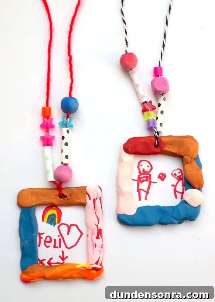 Handmade Gift Ideas Grandparents Will Cherish 20 Two necklaces made out of polymer clay.