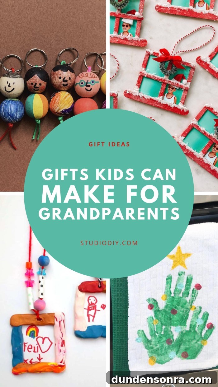Handmade Gift Ideas Grandparents Will Cherish 22 collage of gifts kids can make for grandparents
