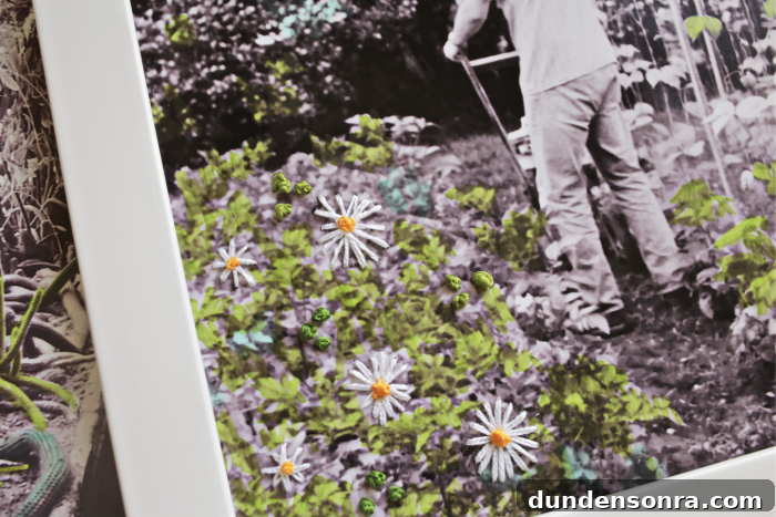 Handmade Gift Ideas Grandparents Will Cherish 6 Photo with embroidered flowers on it.