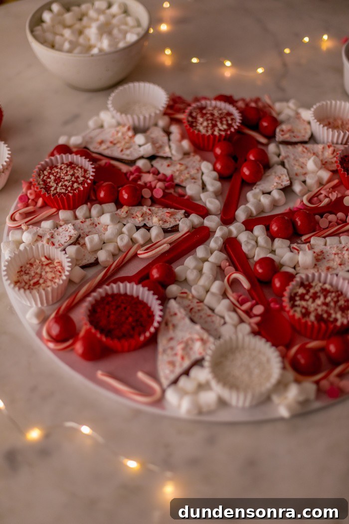 Peppermint Hot Chocolate Board peppermint shaped hot chocolate board