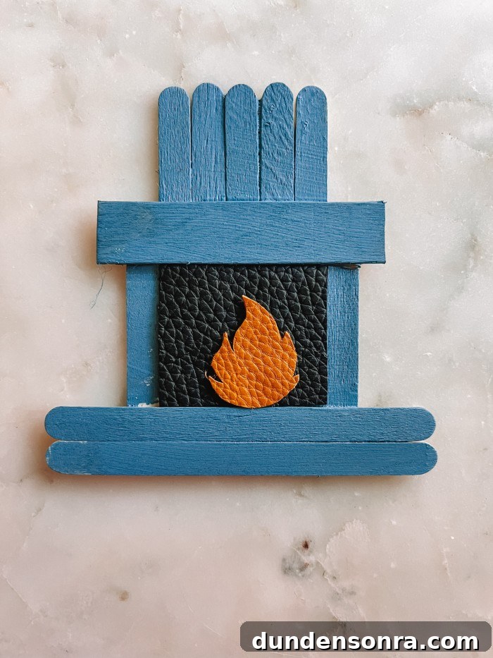 fireplace ornament progress steps