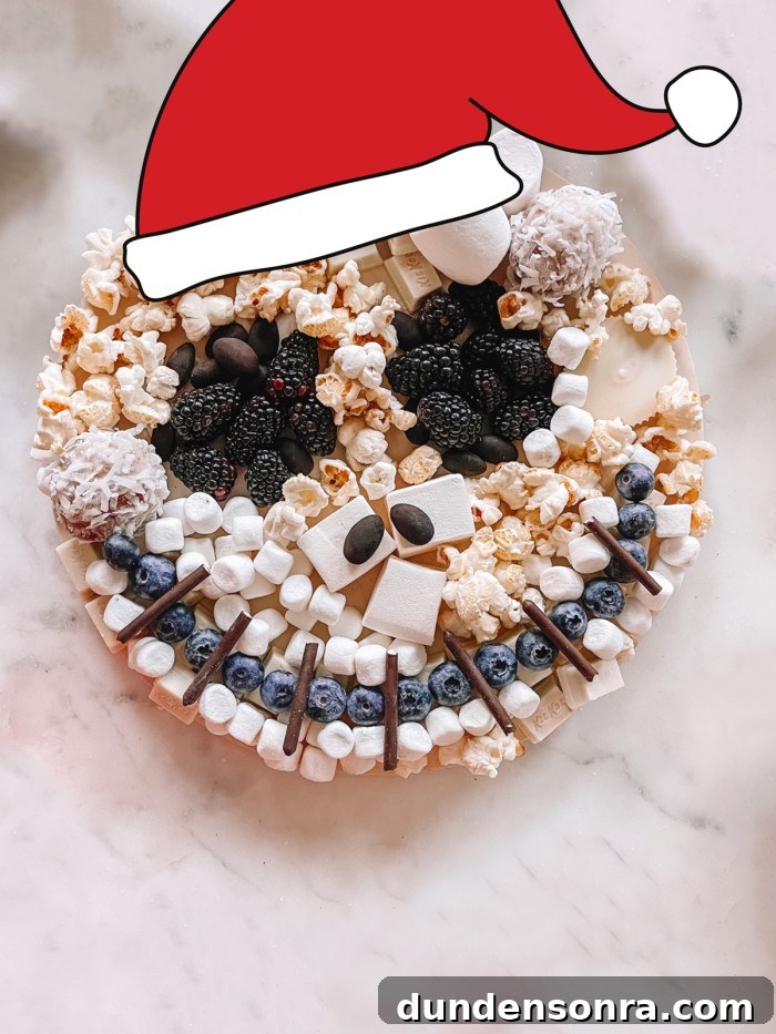 Jack Skellington Dessert Board Jack Skellington Snack Board with Santa hat on top