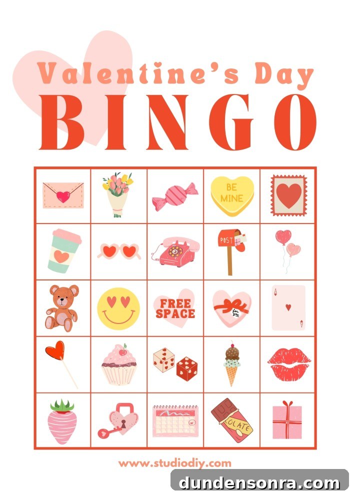 Valentine's Day Bingo Card