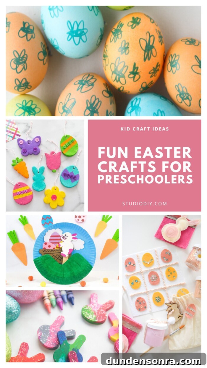 collage of easter craft ideas for preschoolers